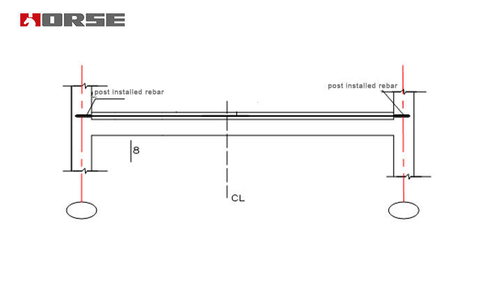 Section-enlarging reinforcing method for concrete beam with injectable anchoring