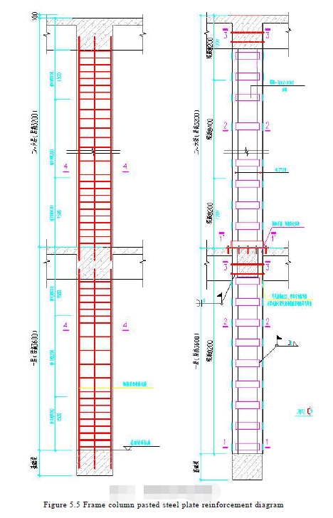 column strengthening with steel plate