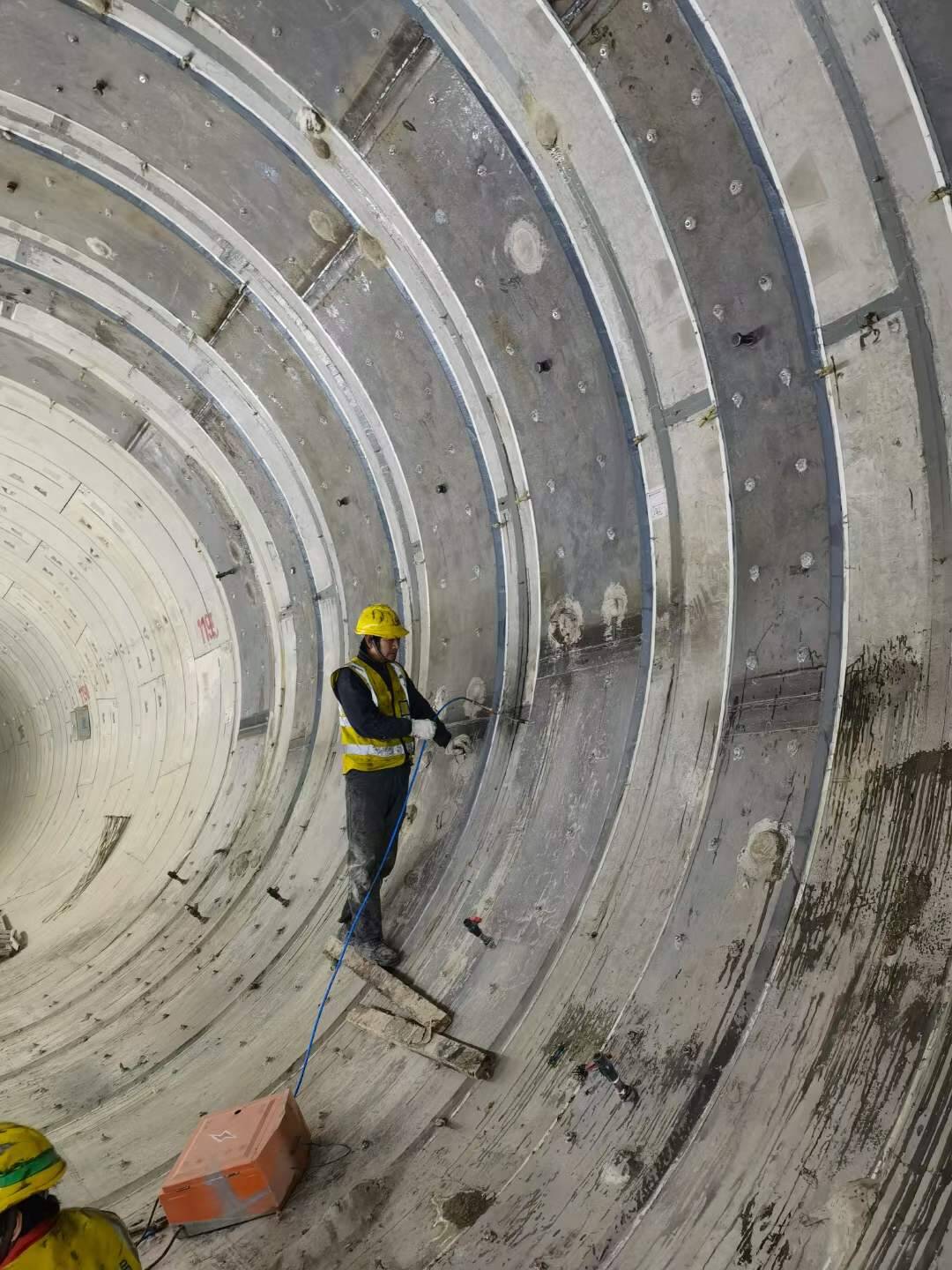 Subway Tunnel Strengthening with HM-120M Steel Jacketing Adhesive