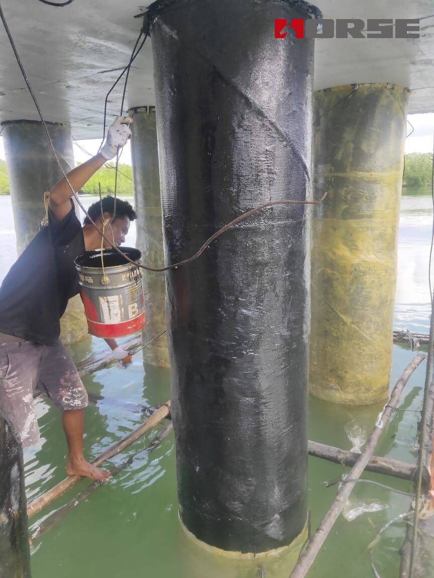 Jetty Repair With Carbon Fiber Sheet